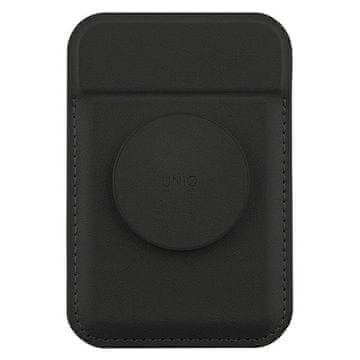 UNIQ Magnetski novčanik za iPhone s MagSafe postoljem crne boje