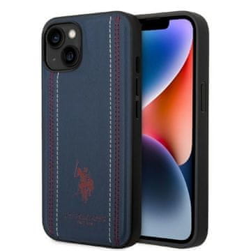 U.S. Polo Assn. Tamnoplava kožna maskica za iPhone 14 Plus US Polo