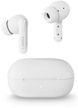 LAMAX NeoPods1 ANC bežične slušalice, Bluetooth 5.3, način rada za igranje, 42 sata, bijele (LXIHMNP1ANCWA)