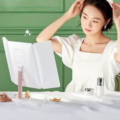 HOME & MARKER® LED ogledalo za šminkanje, kozmetičko ogledalo s podesivim svjetlom i povećalom | STARMIRROR