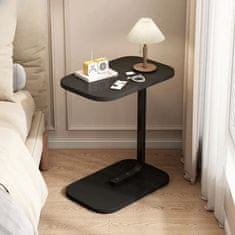 HOME & MARKER® Prijenosni stolić za kavu, kompaktni pomoćni stol za dnevni boravak, balkon ili terasu | DESKICA, crna