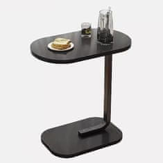 HOME & MARKER® Prijenosni stolić za kavu, kompaktni pomoćni stol za dnevni boravak, balkon ili terasu | DESKICA, crna