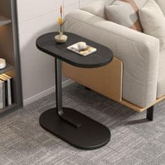 HOME & MARKER® Prijenosni stolić za kavu, kompaktni pomoćni stol za dnevni boravak, balkon ili terasu | DESKICA, crna