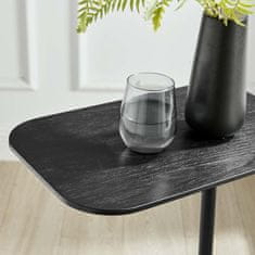 HOME & MARKER® Prijenosni stolić za kavu, kompaktni pomoćni stol za dnevni boravak, balkon ili terasu | DESKICA, crna