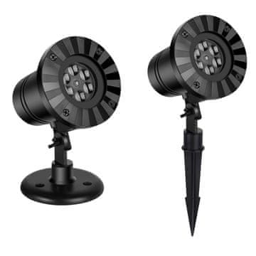 HOME & MARKER® LED projektor snježnih pahulja za božićnu dekoraciju vrta i fasade, vanjska LED rasvjeta | SNOWLAMP