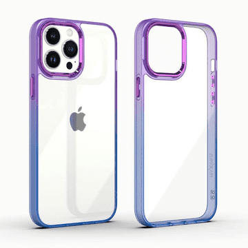 Onasi Gradient silikonska maskica za Samsung Galaxy A54 - prozoren s ljubičastim okvirom