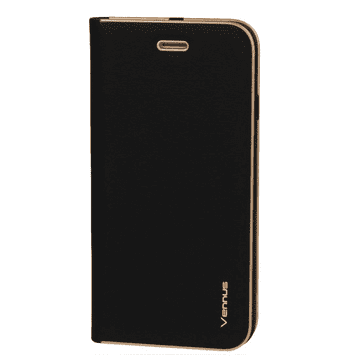 Havana Premium preklopna torbica Samsung Galaxy A35 - crna sa zlatim rubom