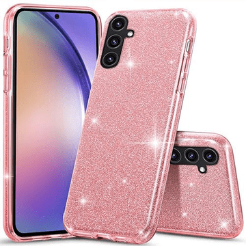 Onasi Silikonska maskica z bleščićima Bling za Samsung Galaxy A35 - roza