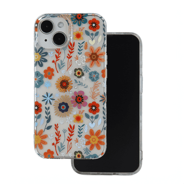 Onasi Silikonska maskica Hippie Flower za Samsung Galaxy A55 - narančasta