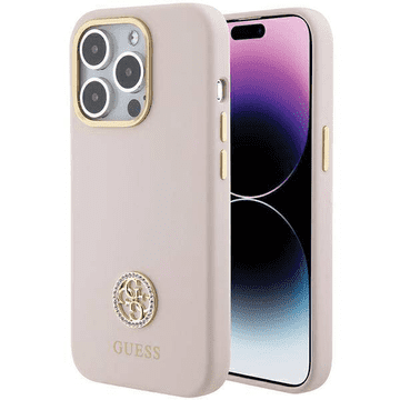 Guess GUHCP15LM4DGPP silikonska maskica za iPhone 15 Pro - roza
