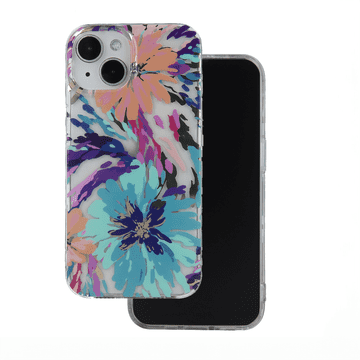 Onasi Silikonska maskica Flower Fantasy za iPhone 16 - mint