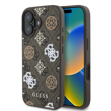 Guess Originalna Silikonska maskica GUHMP16SP4PWPW za iPhone 16 - MagSafe - smeđa