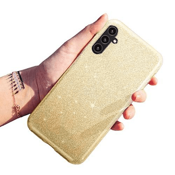 Onasi Silikonska maskica z bleščićima Bling za Samsung Galaxy A16 - zlat
