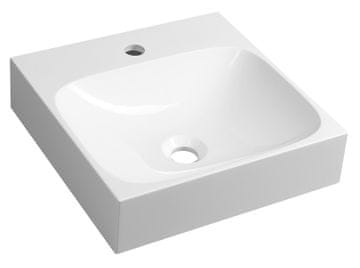 SAPHO EMONA Umyvadlo 40x40cm, Bijeli Lijevani Mramor