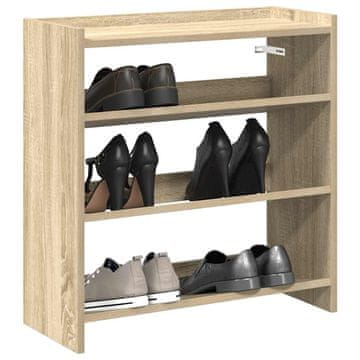 Vidaxl Stalak za cipele Sonoma hrast 60x25x62 cm, Materijal na bazi drveta