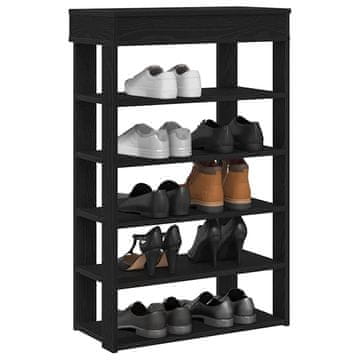 Vidaxl Stalak za cipele, crni, 60x30x98 cm, materijal na bazi drveta