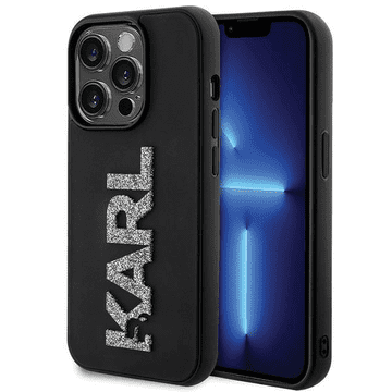 Karl Lagerfeld Originalna maskica za iPhone 15 Pro Max - Logo 3D - crna zaštita - KLHCPX3DMBKCK