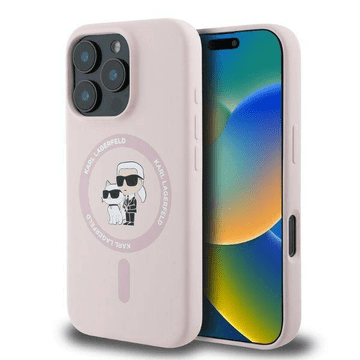 Karl Lagerfeld Originalna maskica MagSafe za iPhone 16 Pro Max - Full Bodies - ružičasta - KLHMP16LSCMKCRHP