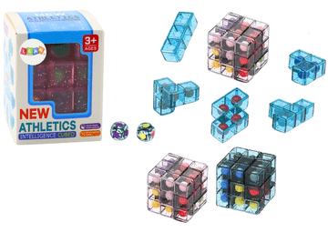 slomart Logičke kocke LEAN TOYS, slagalica, kocka, roza