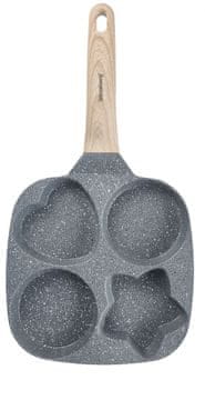 KLAUSBERG Mramorna tava 4 u 1 za palačinke i jaja, 18 cm, siva, KB-7808