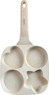 KLAUSBERG Mramorna tava 4 u 1 za palačinke i jaja, 18 cm, bež, KB-7809