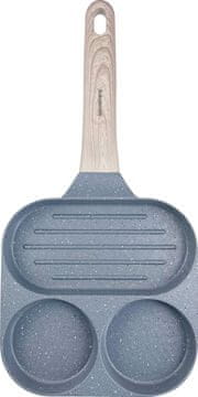 KLAUSBERG Mramorna tava 3 u 1 za jaja, palačinke, roštilj za palačinke, 18 cm, siva, KB-7817