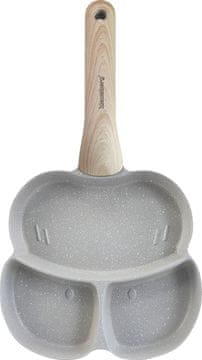 KLAUSBERG Mramorna tava 3 u 1 za jaja, palačinke i palačinke, 18 cm, siva, KB-7824