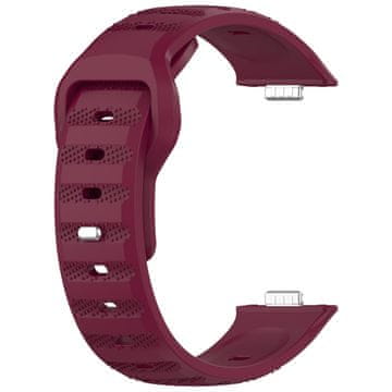 BStrap Silicone remen za Huawei Watch Fit 3, wine red