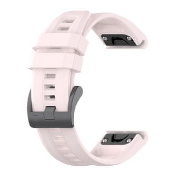 BStrap Silicone Carson remen za Garmin Fenix 5 / 6 / 6 Pro / 7 / 8 / E 47mm, light pink