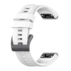 BStrap Silicone Carson remen za Garmin Fenix 5 / 6 / 6 Pro / 7 / 8 / E 47mm, white