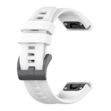 BStrap Silicone Carson remen za Garmin Fenix 5s / 5s Plus / 6s / 6s Pro / 7s / 8 43mm, white