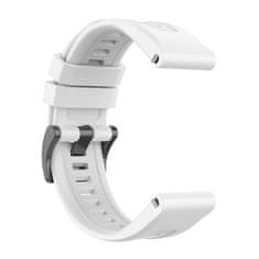 BStrap Silicone Carson remen za Garmin Fenix 5 / 6 / 6 Pro / 7 / 8 / E 47mm, white