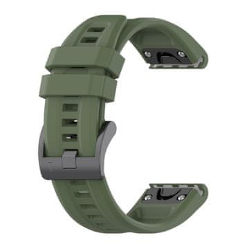 BStrap Silicone Carson remen za Garmin Fenix 5s / 5s Plus / 6s / 6s Pro / 7s / 8 43mm, army green
