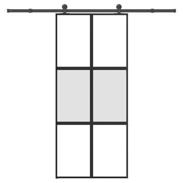 Vidaxl Klizna vrata s okovima od kaljenog stakla i aluminija