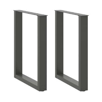 Vidaxl Noge za klub stolić, 2 kom, antracit, 70 x (72-73) cm, čelik