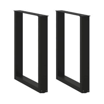 Vidaxl Noge za klub stolić, 2 kom, crne, 70 x (72-73) cm, čelik