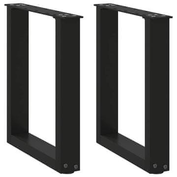 Vidaxl Noge za klub stolić, 2 kom, crne, 38 x (42-43) cm, čelik