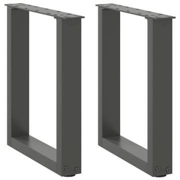 Vidaxl Noge za klub stolić, 2 kom, antracit, 28 x (42-43) cm, čelik