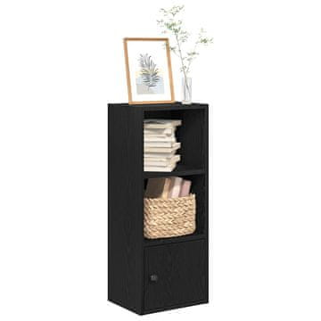 Vidaxl Polica, crna, 31x24x77 cm, materijal na bazi drva