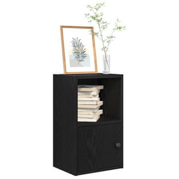 Vidaxl Polica, crna, 31x24x52 cm, materijal na bazi drva