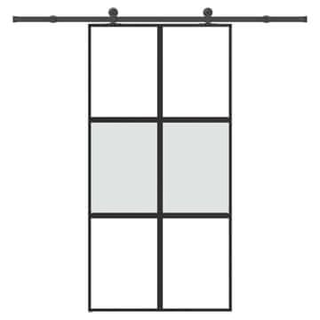 Vidaxl Klizna vrata s okovima od kaljenog stakla i aluminija