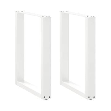 Vidaxl Noge za klub stolić, 2 kom, bijele, 70 x (72-73) cm, čelik