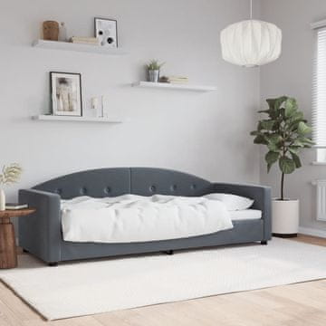 Vidaxl Kauč na razvlačenje tamno sivi 80x200 cm baršun