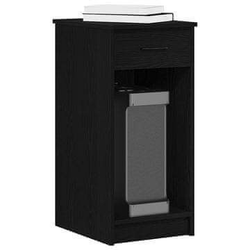 Vidaxl Računalni stalak s ladicom crni 35x45x77 cm