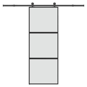 Vidaxl Klizna vrata s okovima od kaljenog stakla i aluminija