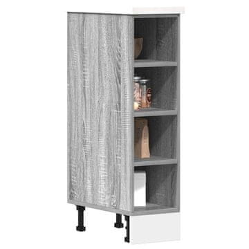 Vidaxl Podni ormarić Sonoma sivi 20x44,5x81,5 cm lijepljeno drvo