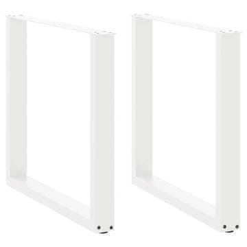 Vidaxl Noge za klub stolić, 2 kom, bijele, 80 x (72-73) cm, čelik