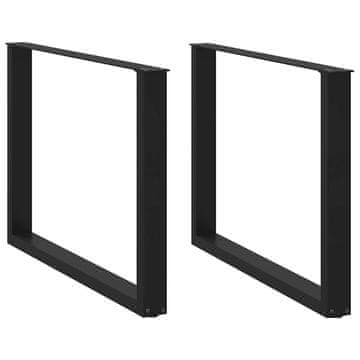 Vidaxl Noge za klub stolić, 2 kom, crne, 100 x (72-73) cm, čelik