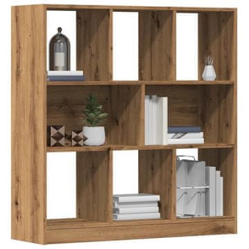 Vidaxl Polica za knjige, Artisan hrast, 97,5 x 29,5 x 100 cm
