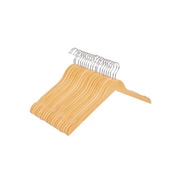 Songmics Vješalice za odjeću 20 komada 44x235x12 cm Prirodno drvo